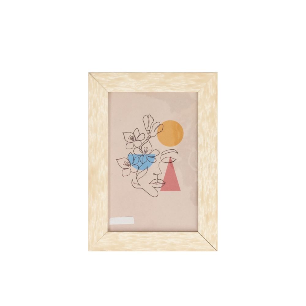 Porta Retrato De Madeira Bw Quadros 10X15cm - Bege Patina 