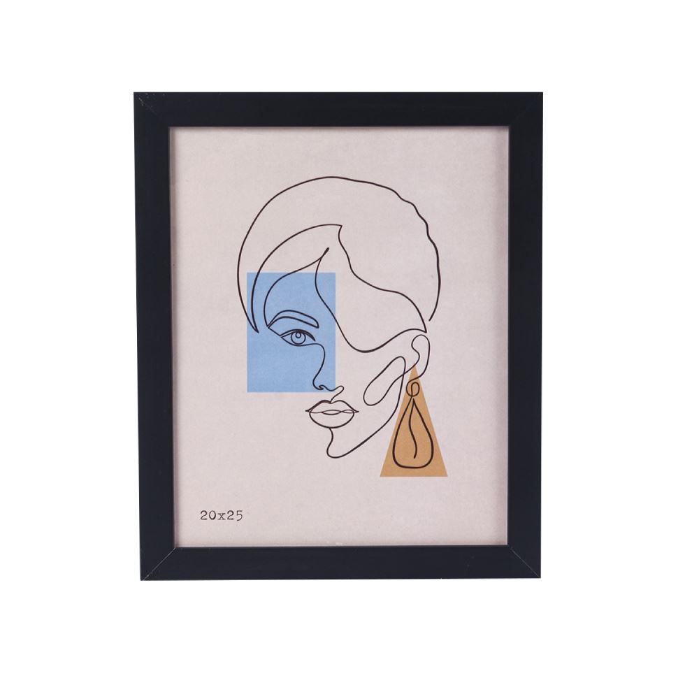 Porta Retrato De Madeira Bw Quadros 20X25cm - Preto 