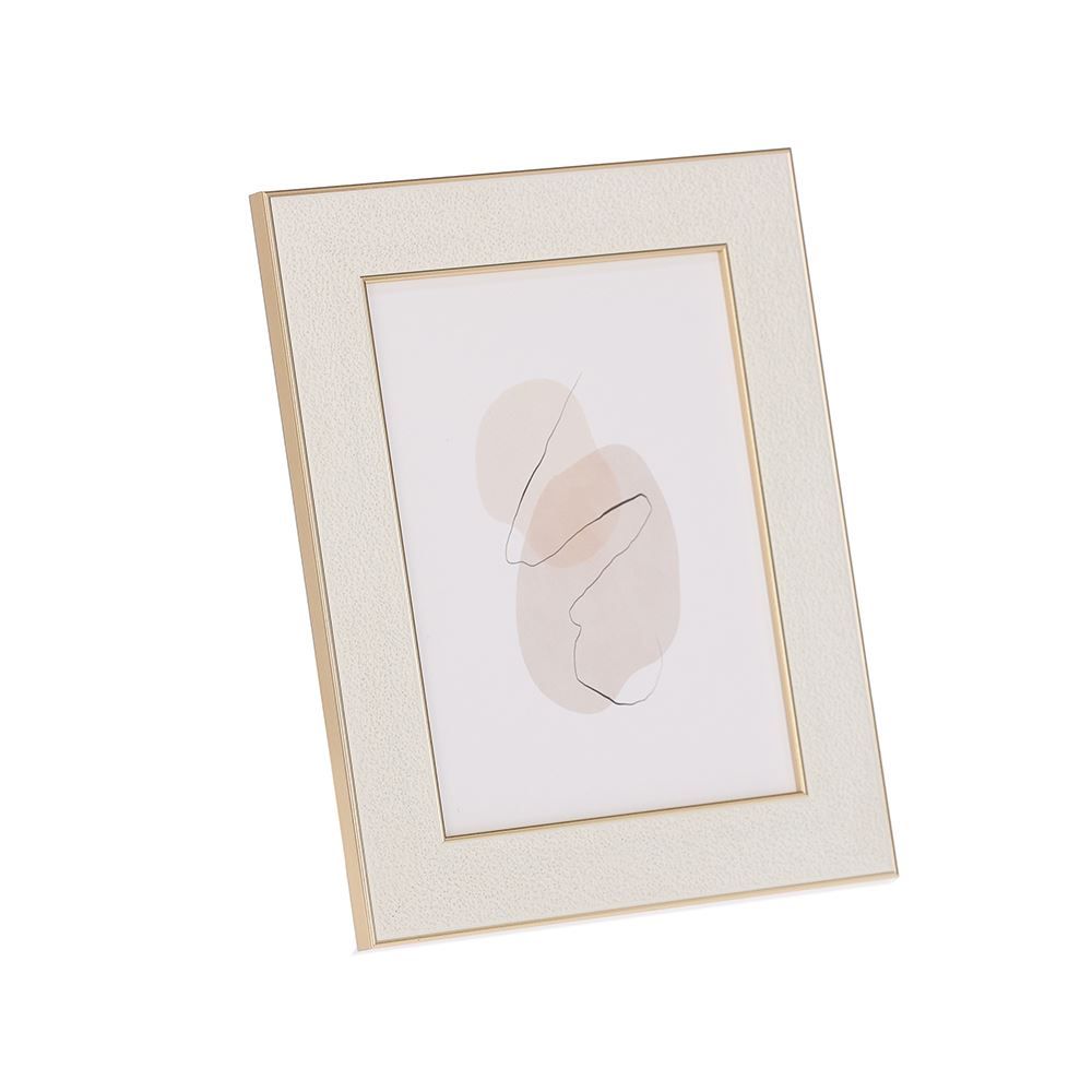 Porta-Retrato Mart Off White Em Poliestireno E Vidro - 15X20 - MART OFF WHITE 15X20