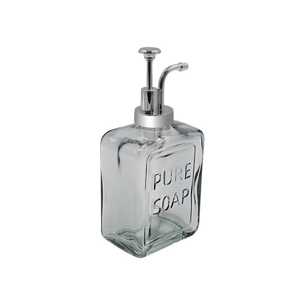 Porta Sabonete De Vidro Quadrado Havan Casa 570 Ml - Cinza Translucido