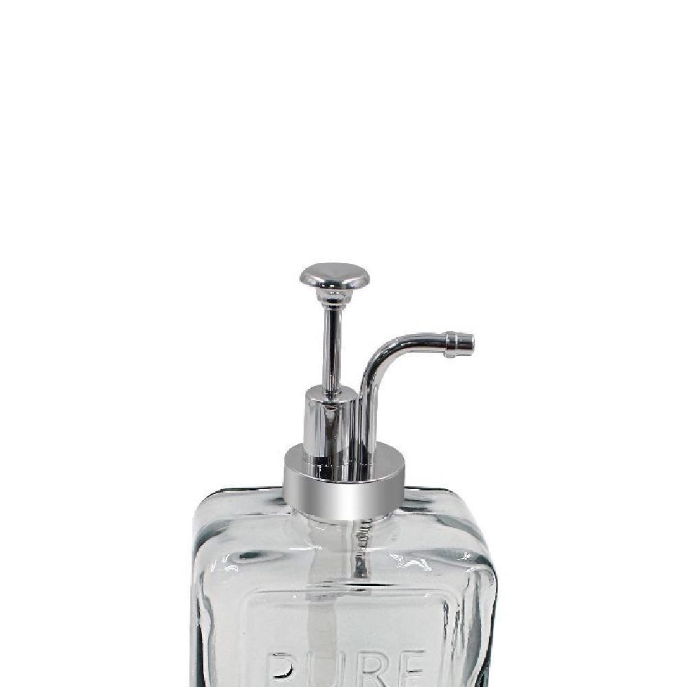 Porta Sabonete De Vidro Quadrado Havan Casa 570 Ml - Cinza Translucido