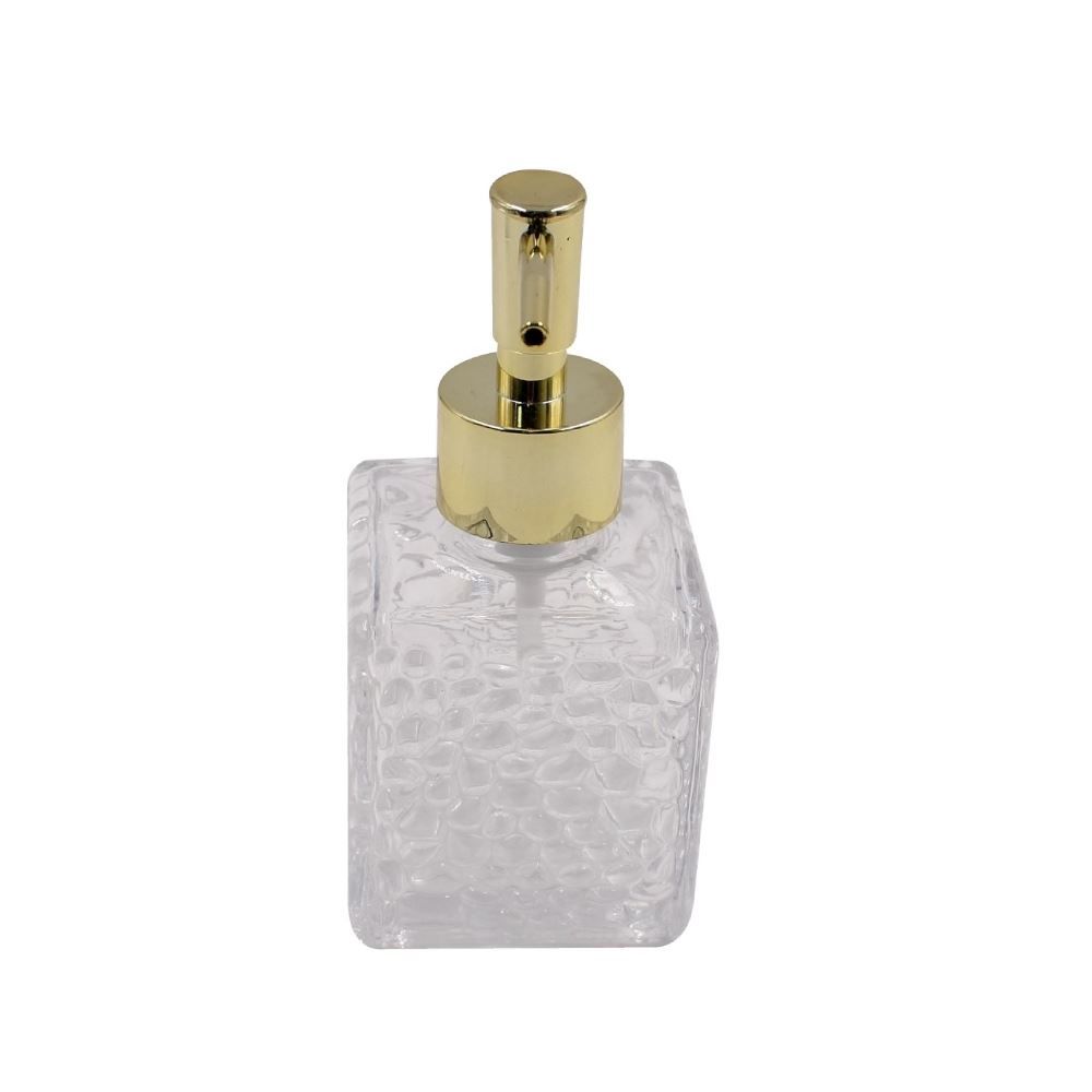 Porta Sabonete Líquido Com Tampa Dourada Havan Casa - 210Ml