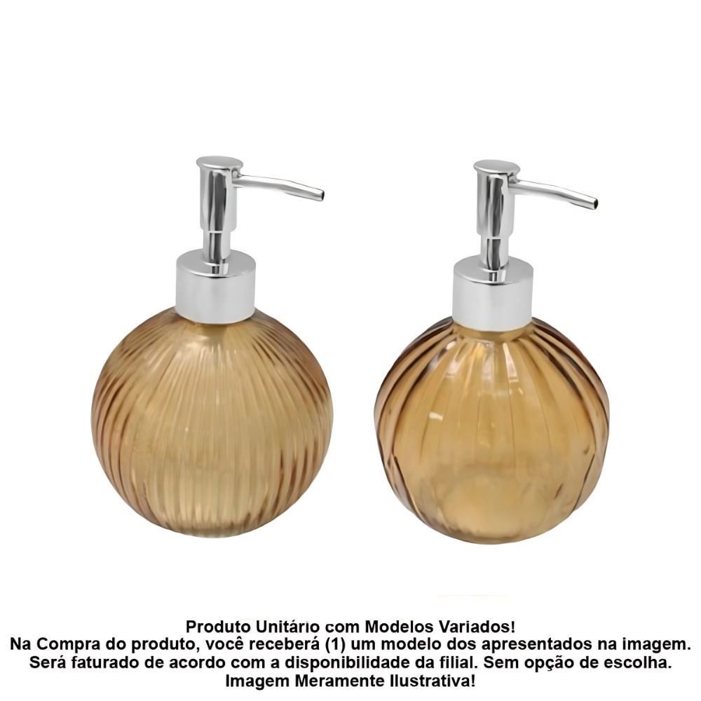 Porta Sabonete Líquido Redondo Sortido Havan Casa 450Ml - Âmbar