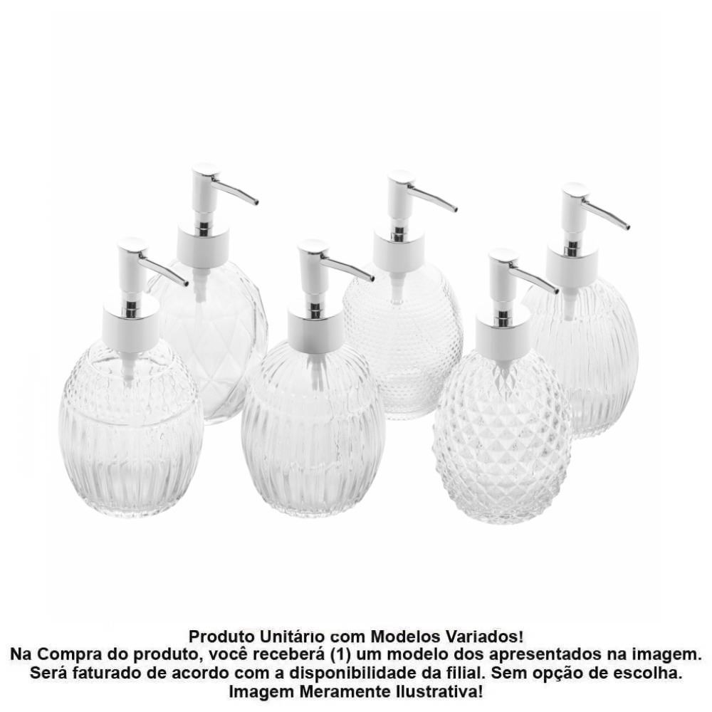 Porta Sabonete Líquido Round Lyor 350 Ml - Sortido