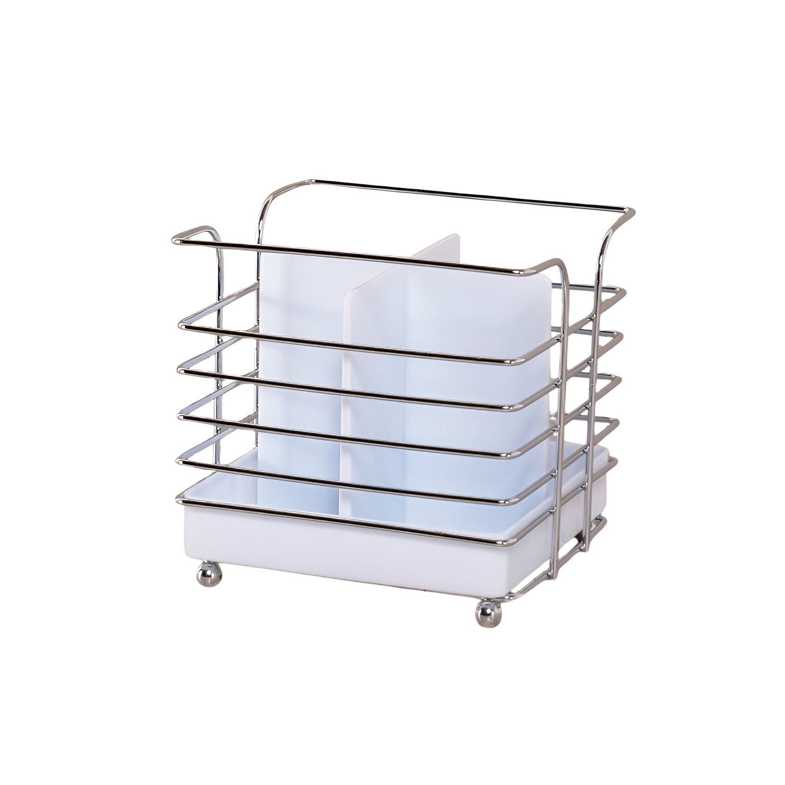 Porta Talheres Quadrado 4 Divisórias Niquelart - Branco