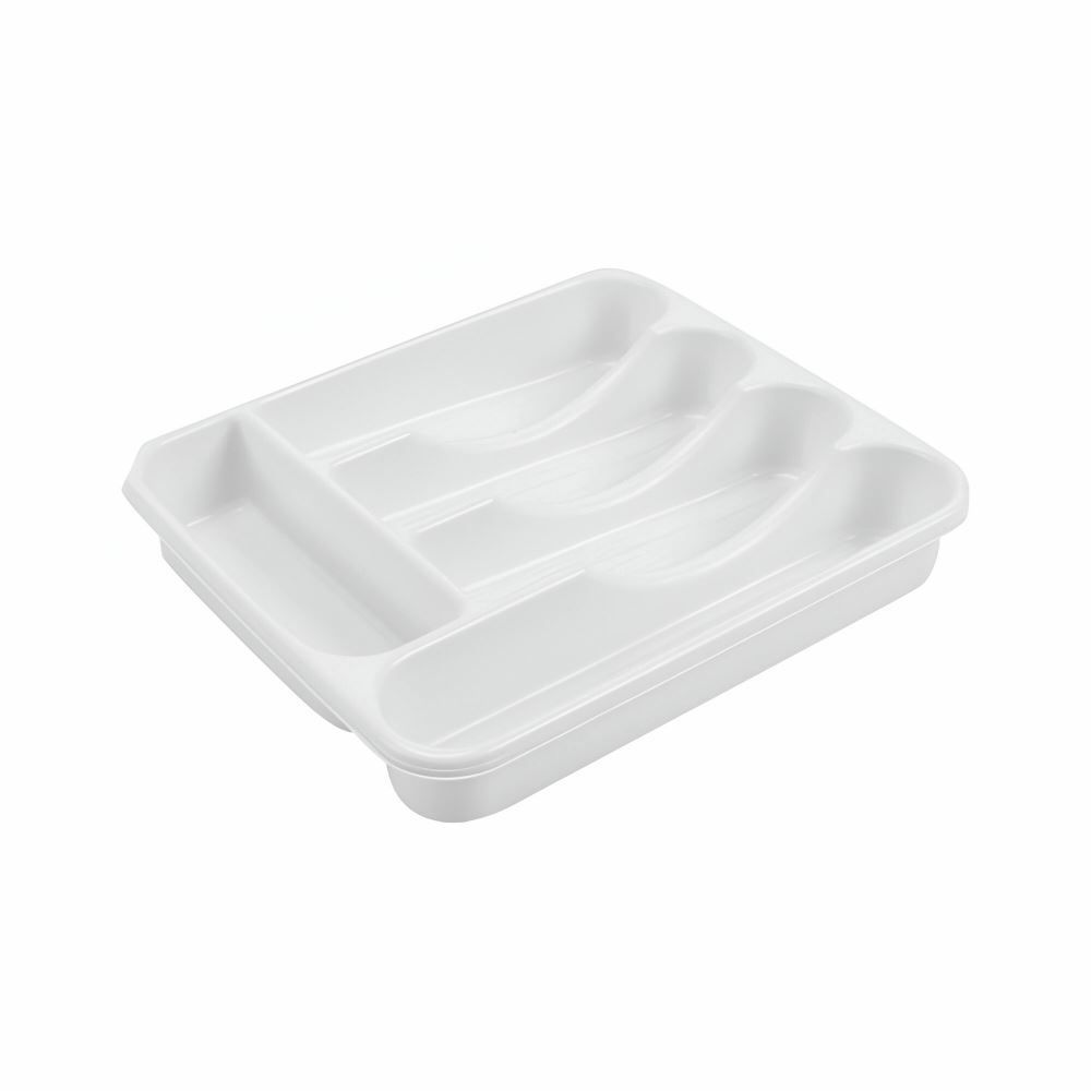 Porta Talheres Sem Tampa Plasvale - Branco