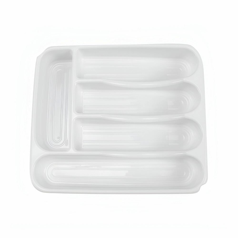 Porta Talheres Sem Tampa Plasvale - Branco