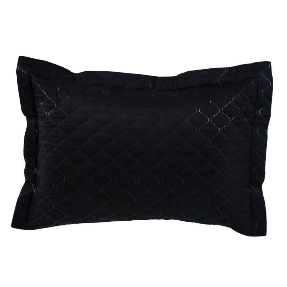 Porta Travesseiro Napoli Matelado 55Cm X 80Cm Havan Casa - Preto