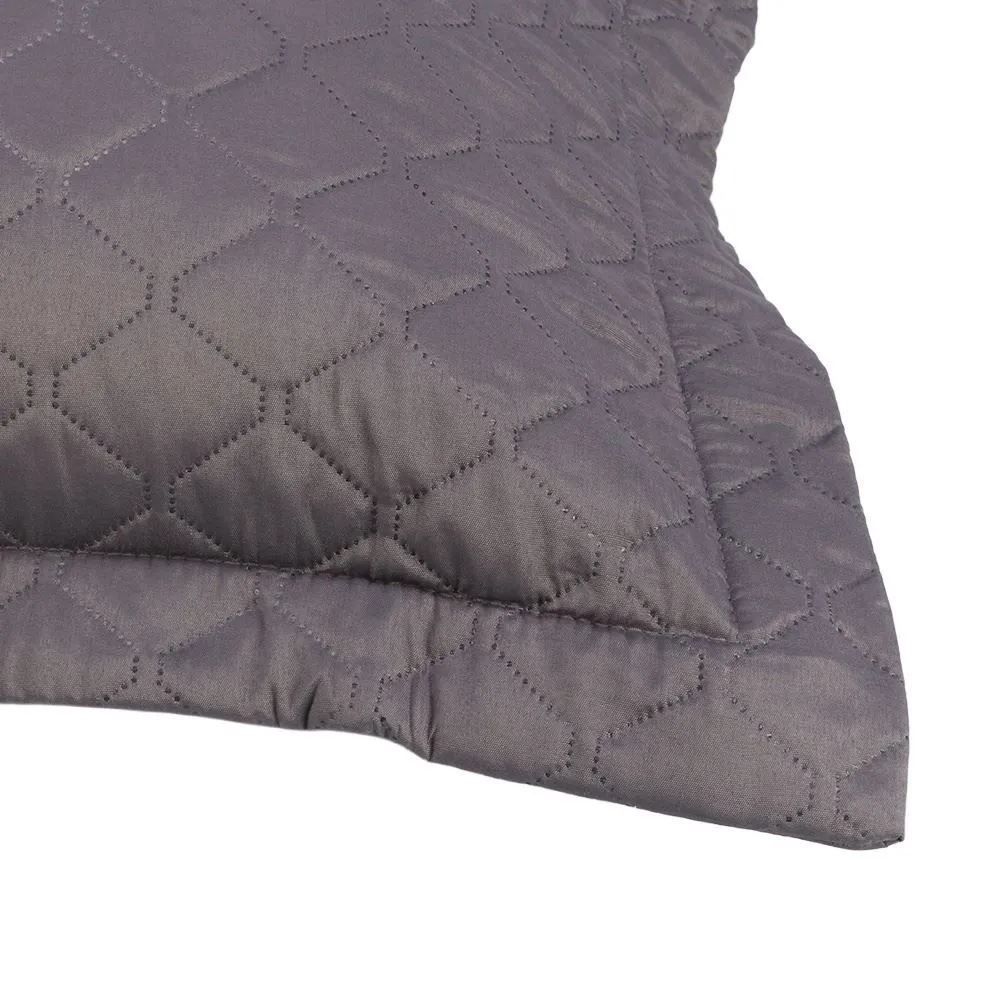 Porta Travesseiro Napoli Matelado 55Cm X 80Cm Havan Casa - Cinza Escuro