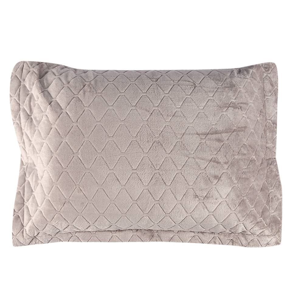 Porta Travesseiro Plush Provence Havan Casa - Taupe