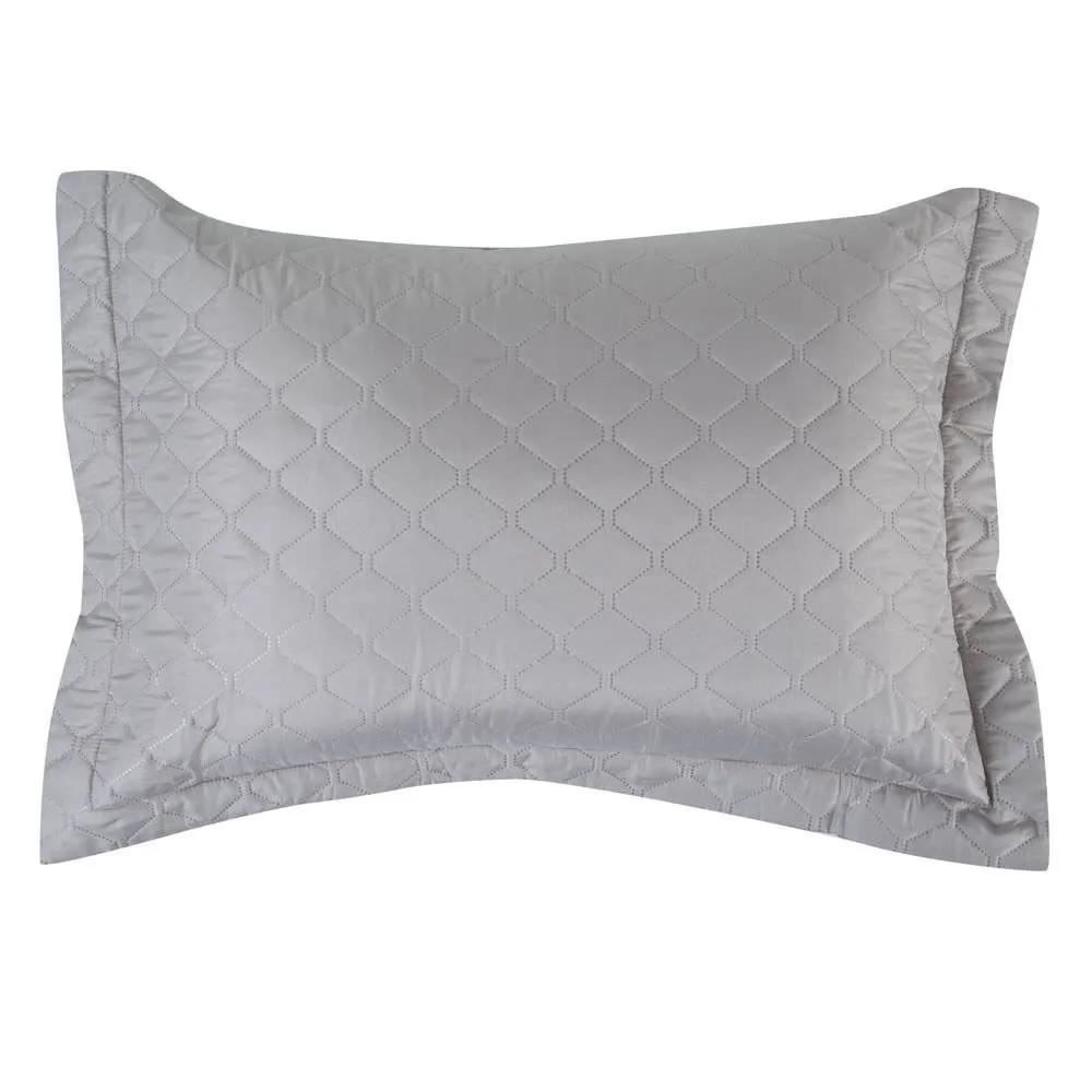 Porta Travesseiro Microfibra Matelado 55X80 Cm Havan Casa 1 Pç - Cinza Claro