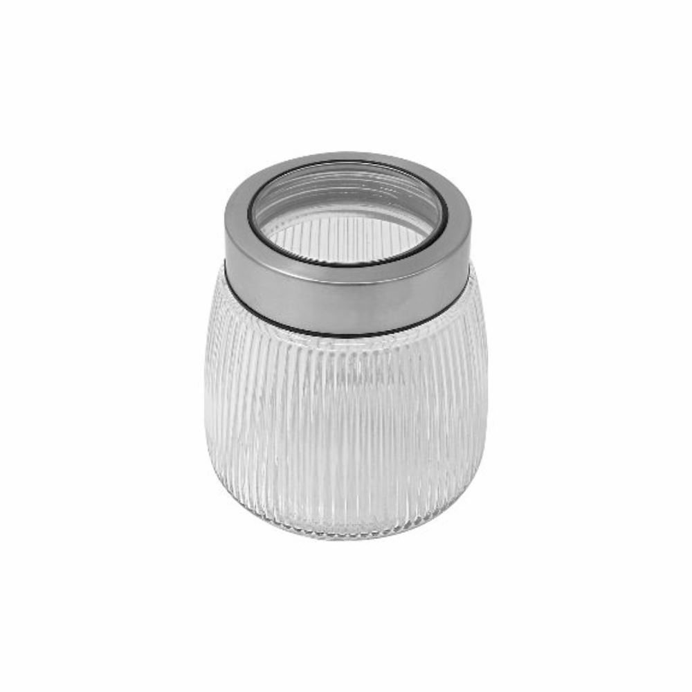 Pote Canelado Com Tampa De Metal Havan Casa 800 Ml - Transparente