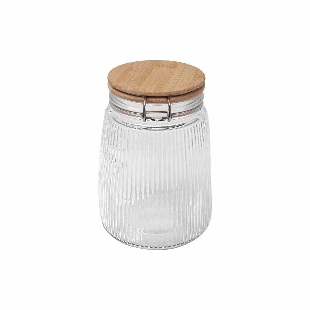 Pote Canelado Com Tampa Havan Casa 1,3 Litros - Transparente