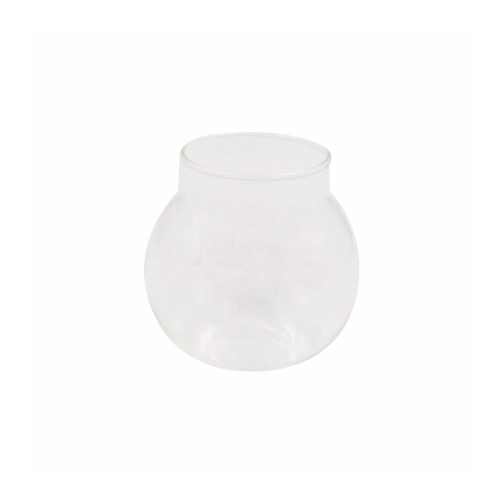 Pote De Vidro Com Tampa Bambu Redondo Havan Casa 1,4 Litros - Transparente