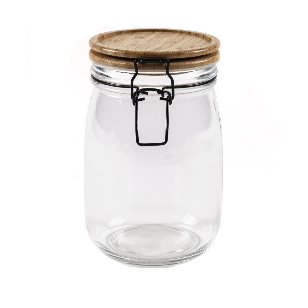 Pote De Vidro Com Tampa Em Bambu Havan Casa - 900ml
