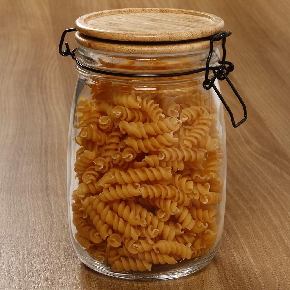 Pote De Vidro Com Tampa Em Bambu Havan Casa - 900ml