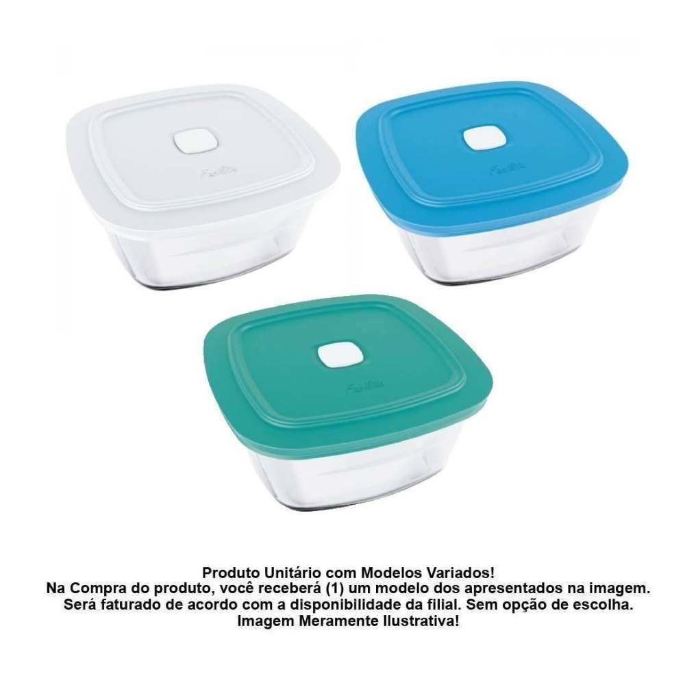 Pote De Vidro Com Tampa Facilita Vap Marinex 1 Litro - Colorido