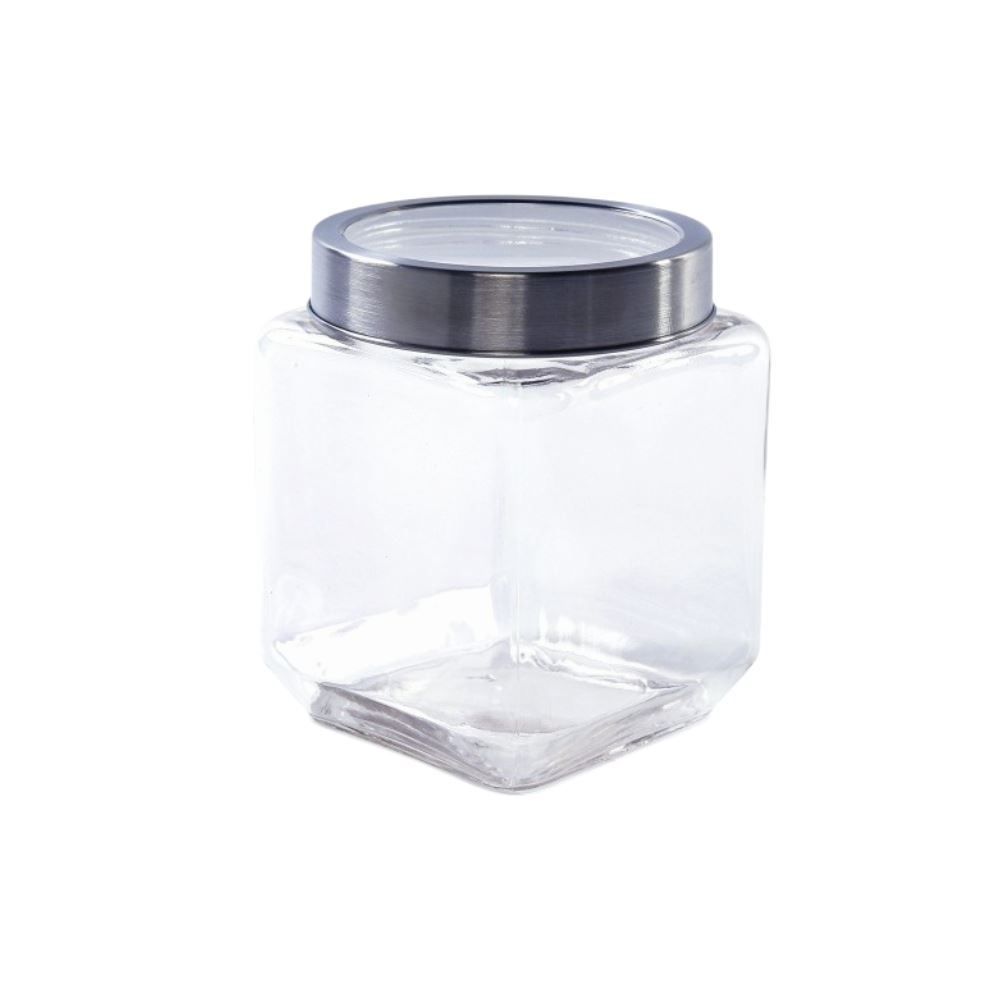 Pote De Vidro Com Tampa Gastro Lyor 1,2L - Prata