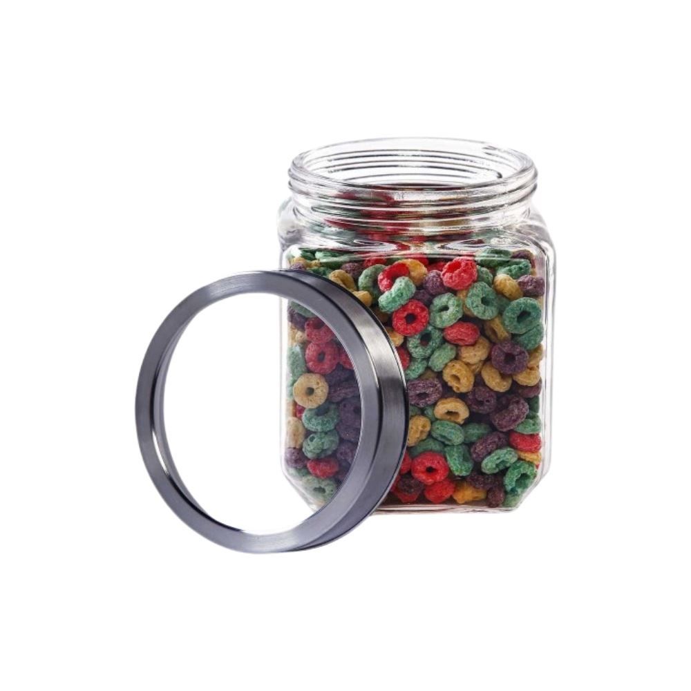 Pote De Vidro Com Tampa Gastro Lyor 1,2L - Prata