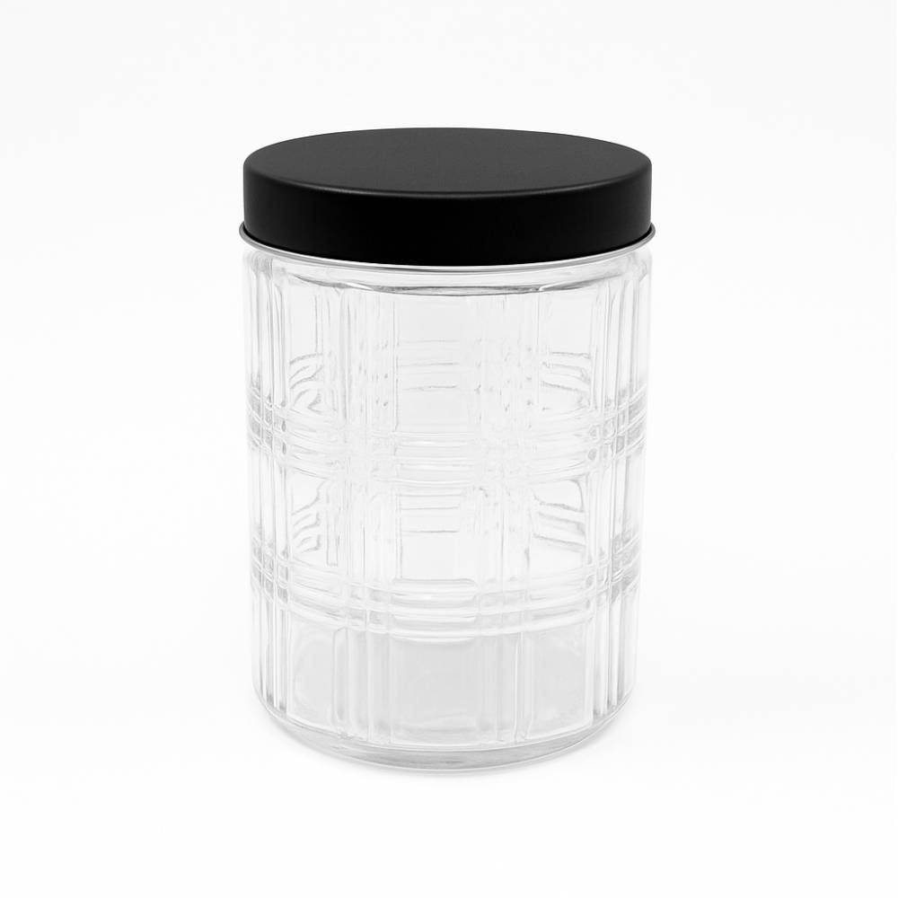 Pote De Vidro Com Tampa Havan Casa 1,2 Litro - Preto