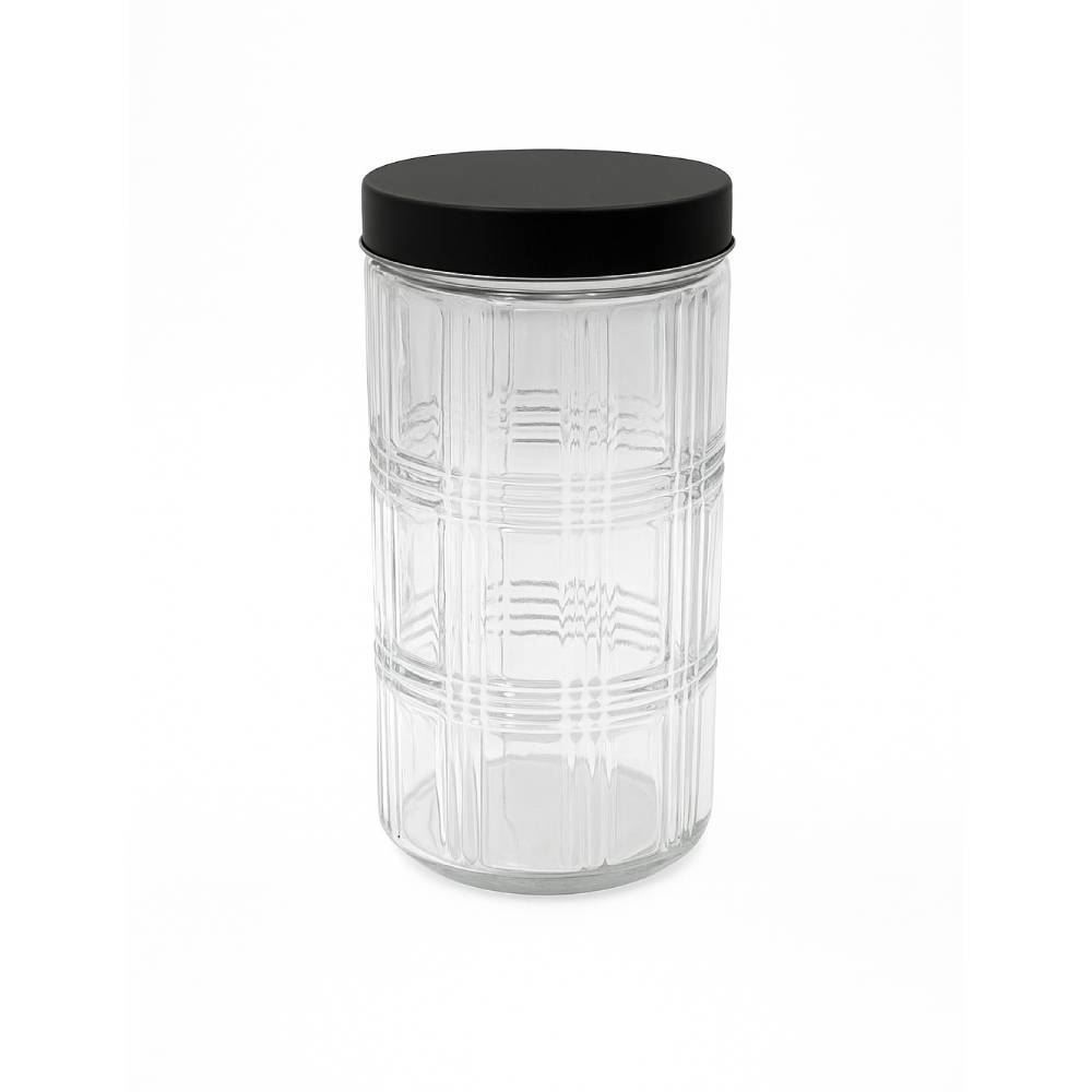 Pote De Vidro Com Tampa Havan Casa 1,7 Litro - Preto