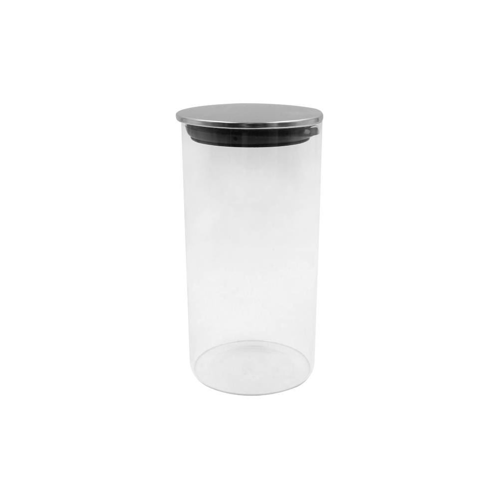 Pote De Vidro Com Tampa Inox Havan Casa 1,2 Litros - Transparente