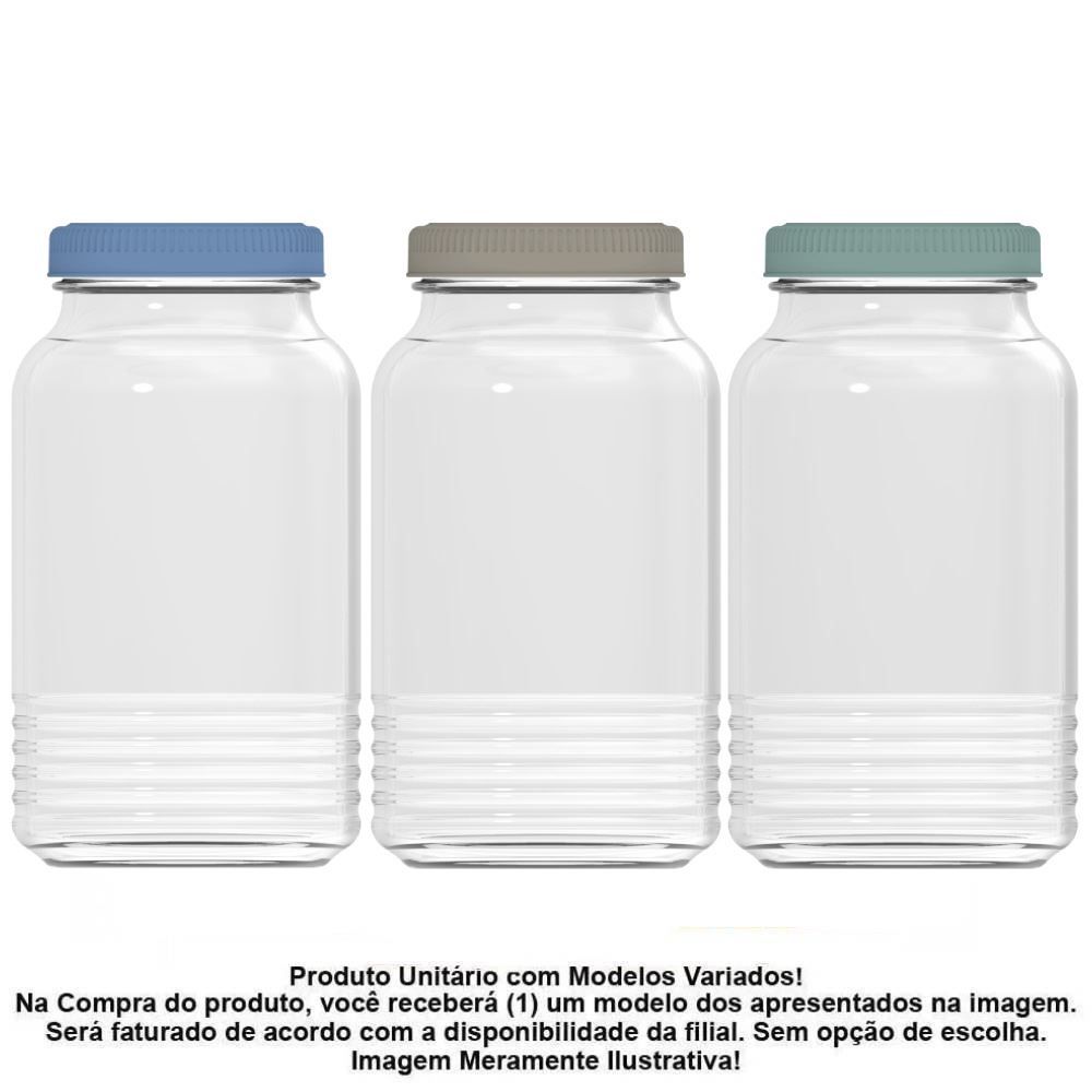 Pote de Vidro com Tampa Juá Nadir 1,5 Litros - Sortido