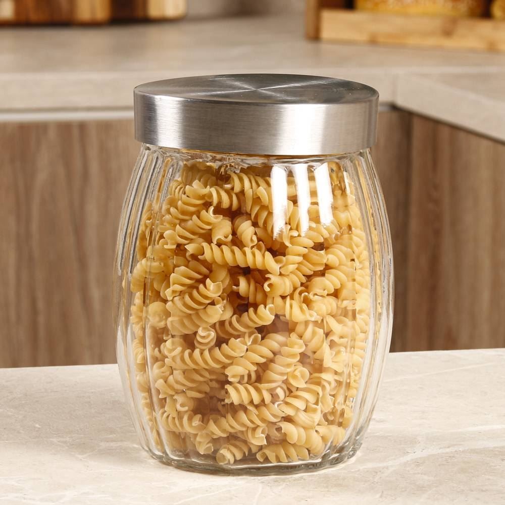 Pote De Vidro Redondo Com Tampa Havan Casa - 1,2 Litros