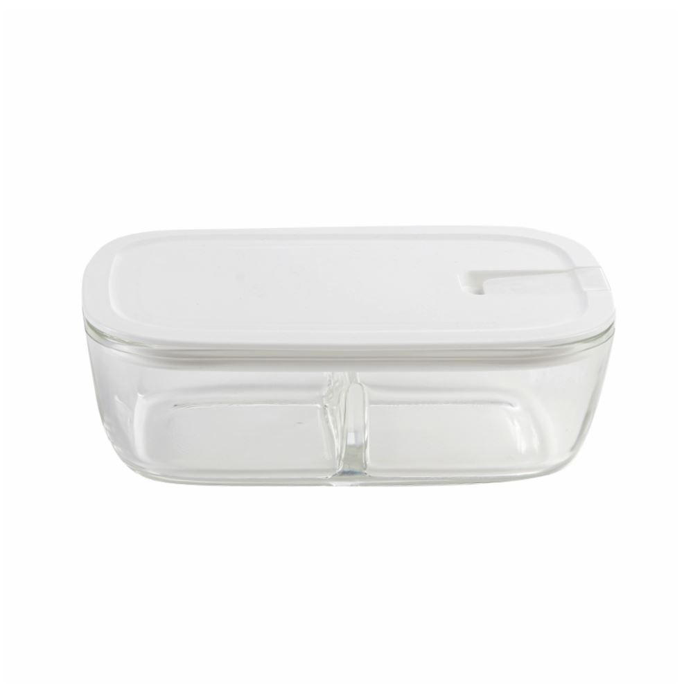 Pote Hermético Com Divisória Havan Casa 800 Ml - Branco