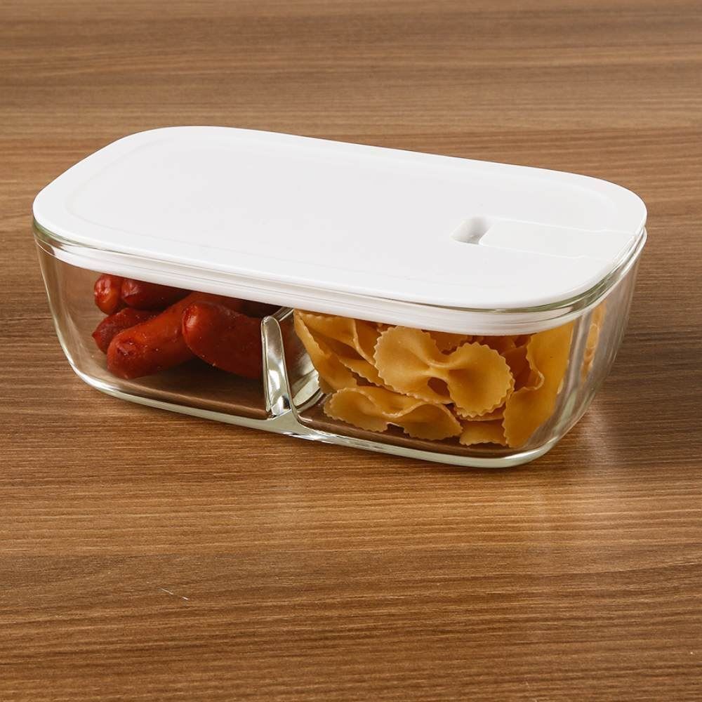 Pote Hermético Com Divisória Havan Casa 800 Ml - Branco