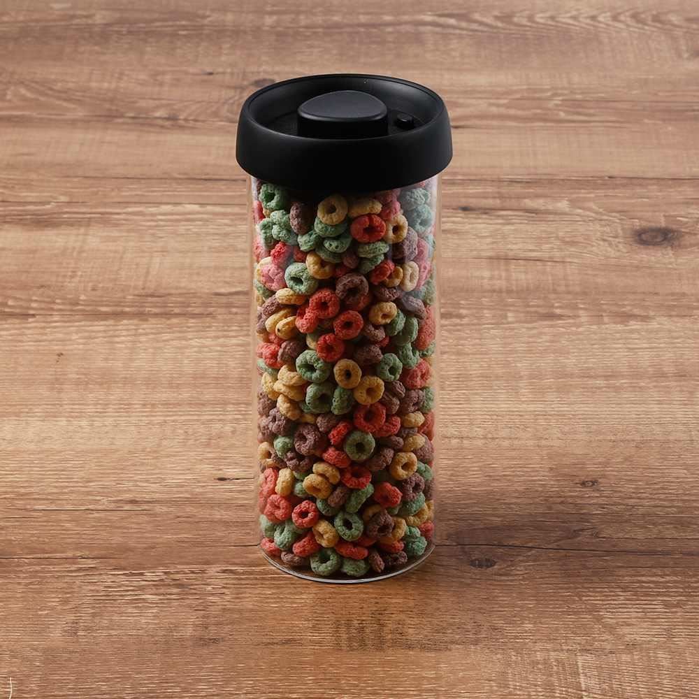 Pote Hermético Com Tampa A Vácuo Havan Casa 1,3 Litros - Preto 