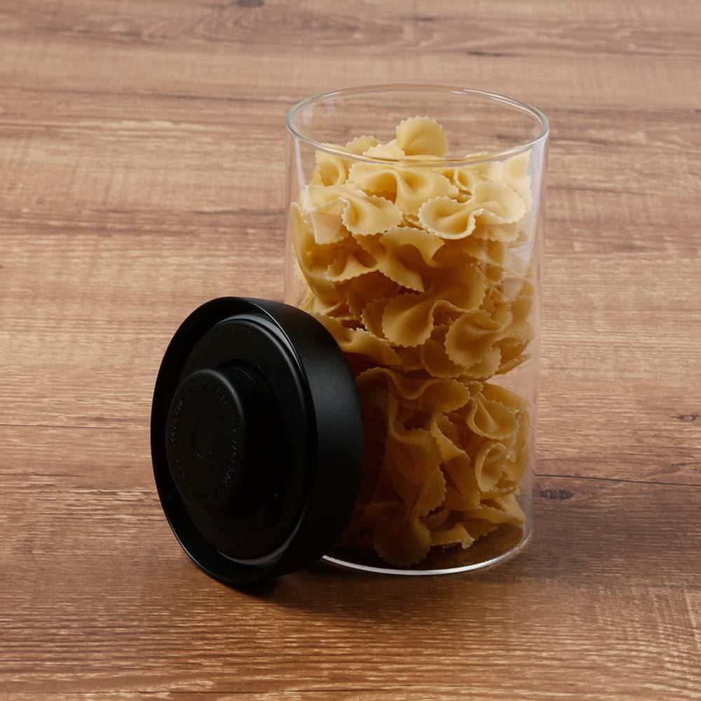 Pote Hermético Com Tampa A Vácuo Havan Casa 1 Litro - Preto 