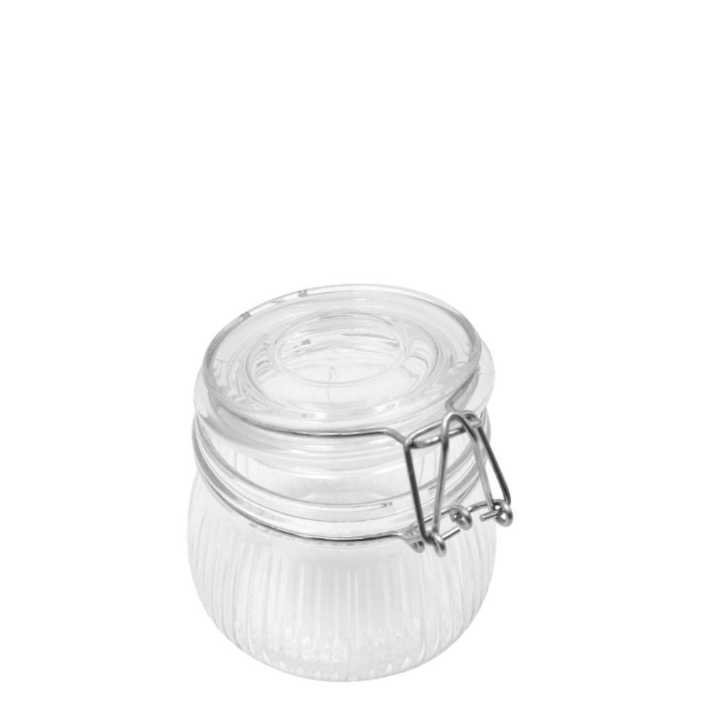 Pote Hermético De Vidro Canelado Havan Casa 500Ml - Transparente