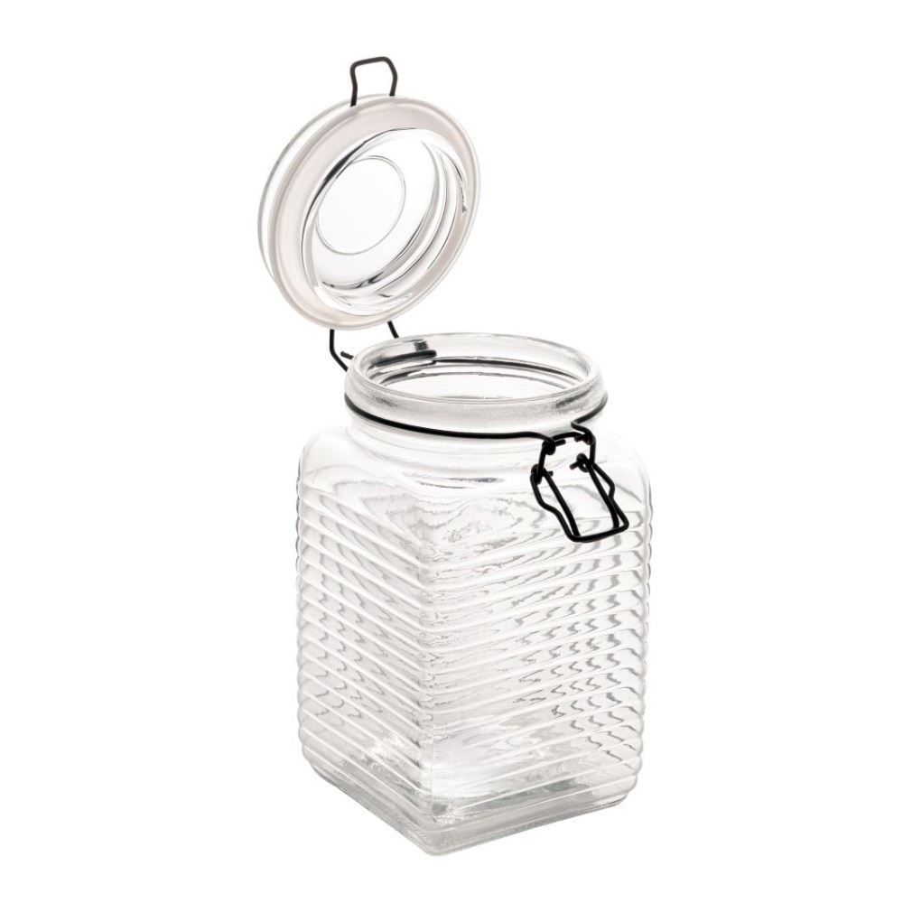 Pote Hermético Quadrado Lyor 1,3 Litros - Preto