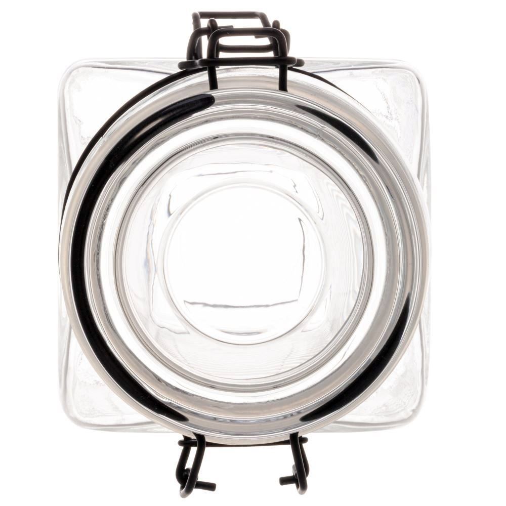 Pote Hermético Quadrado Lyor 1,3 Litros - Preto