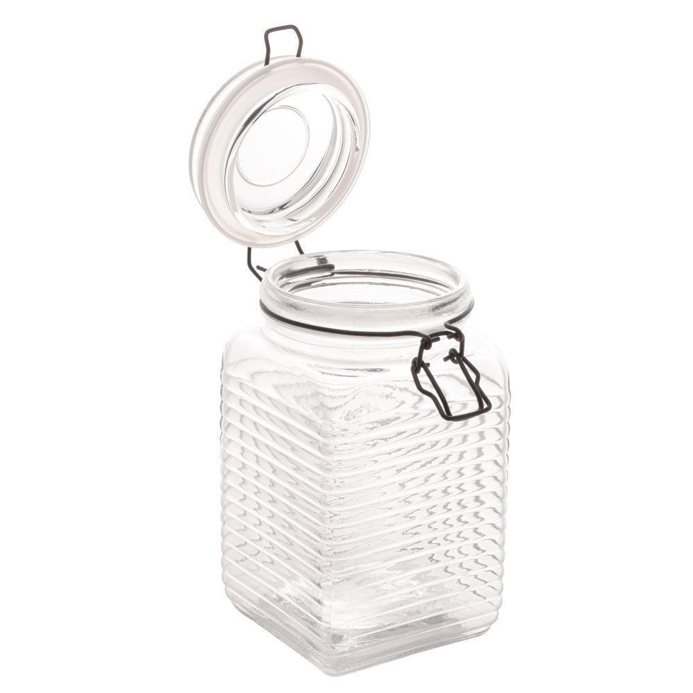 Pote Hermético Quadrado Lyor 1,7 Litros - Preto