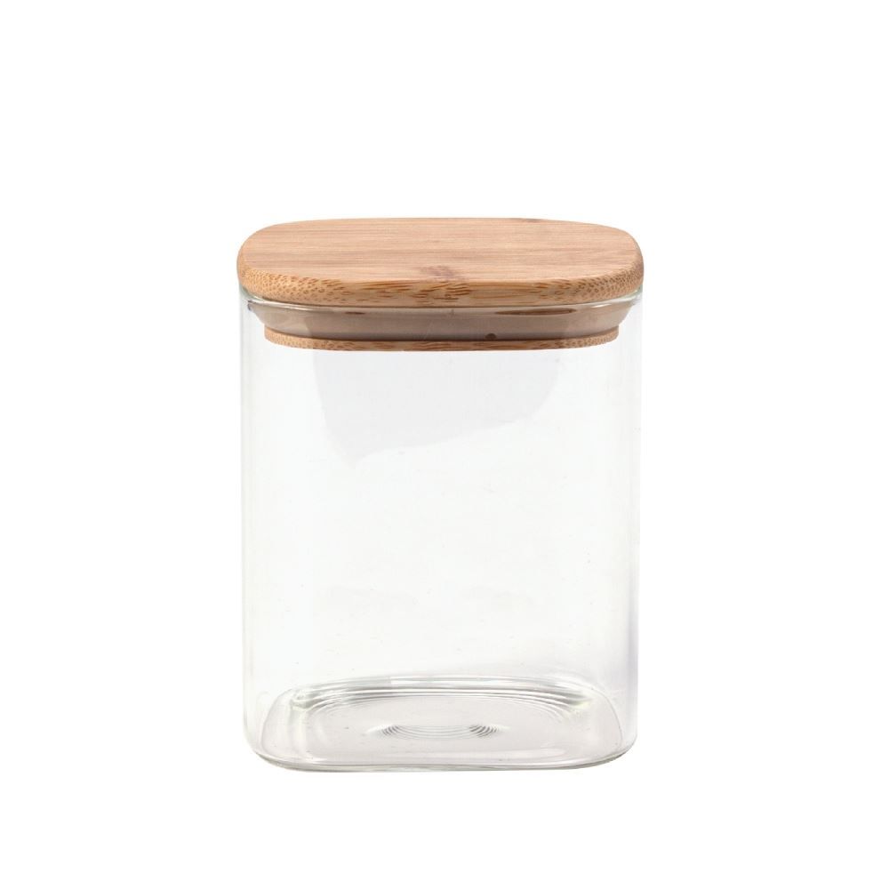 Pote Hermético Quadrado Com Tampa Havan Casa 960 Ml - Bambu