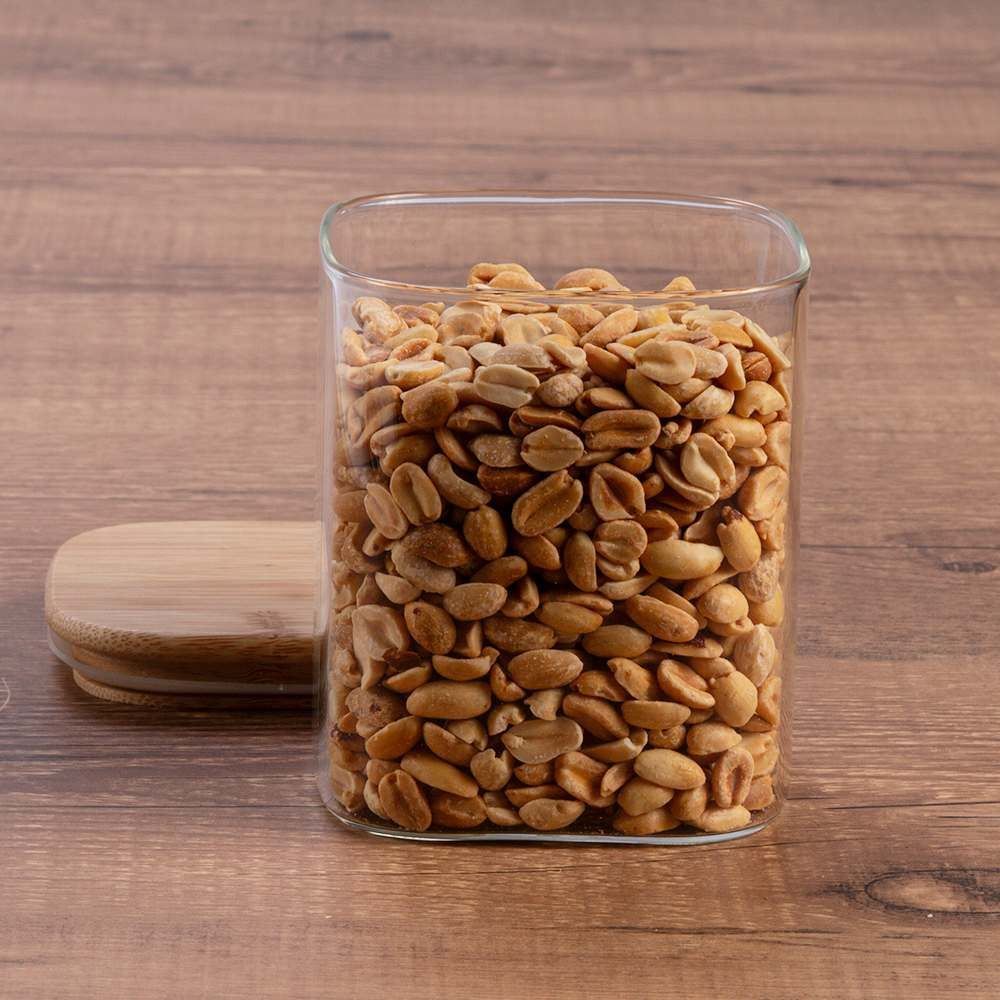 Pote Hermético Quadrado Com Tampa Havan Casa 960 Ml - Bambu