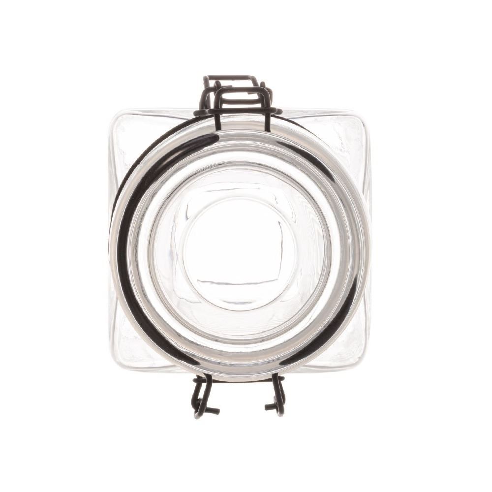 Pote Hermético Quadrado Lyor 1,7 Litros - Preto