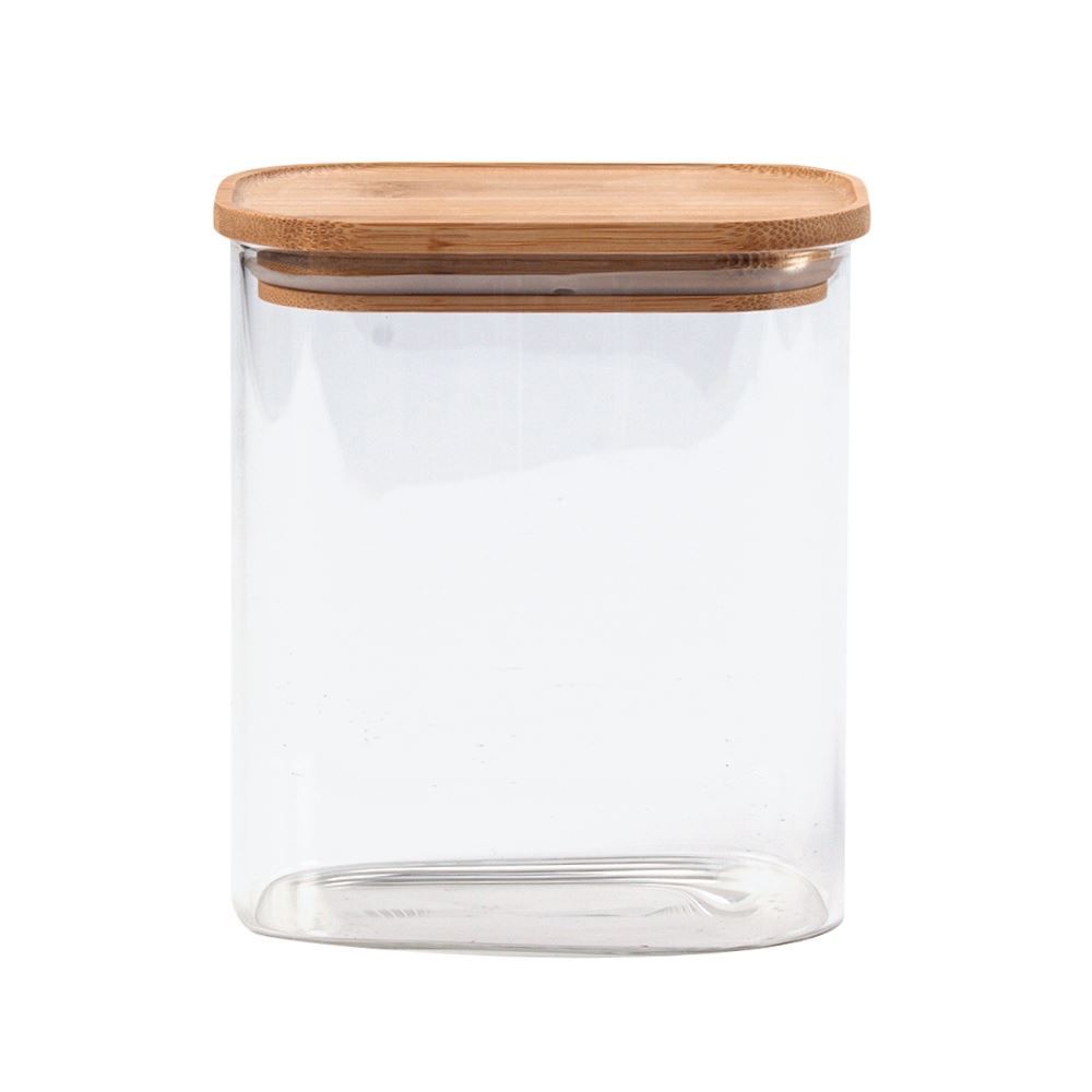 Pote Hermético Retangular Com Tampa Havan Casa 1,04 Litros - Bambu
