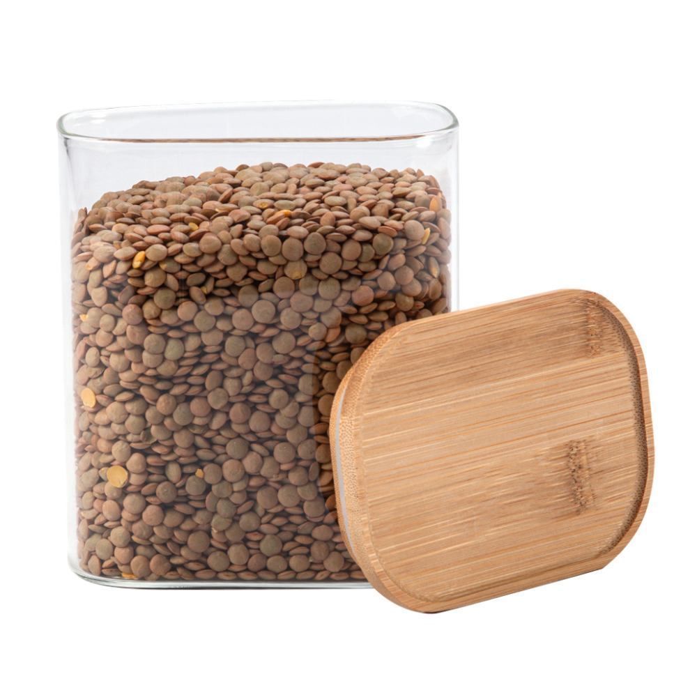 Pote Hermético Retangular Com Tampa Havan Casa 1,04 Litros - Bambu