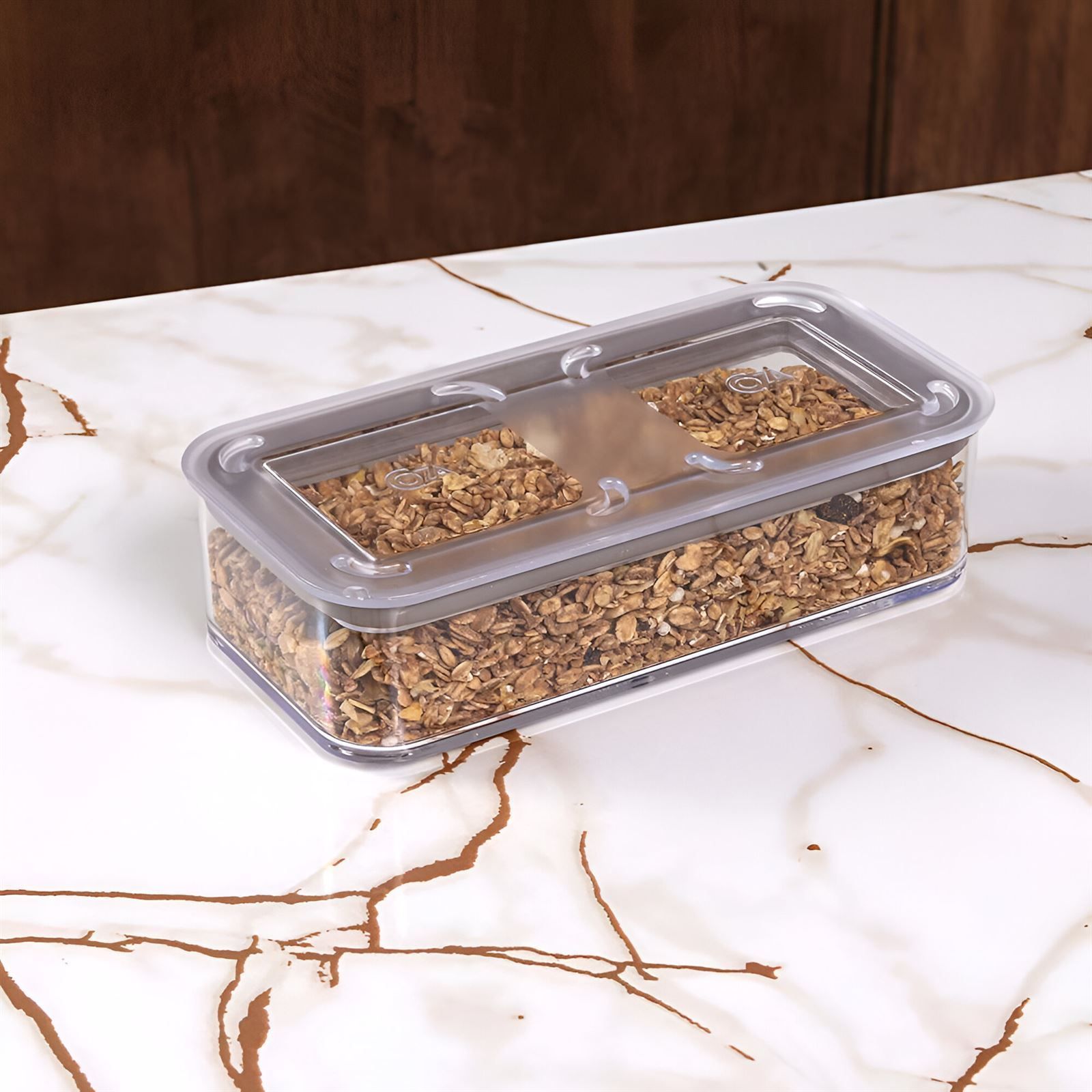 Pote Hermético Retangular Modo Coza 530Ml - Transparente