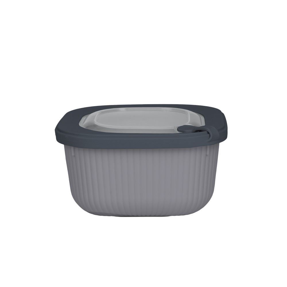 Pote Quadrado Camerata Havan Casa 1,1 Litro - Cinza