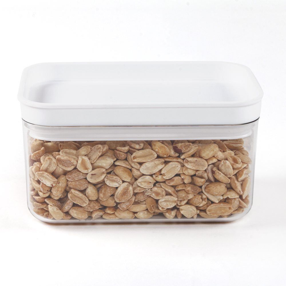 Pote Retangular Hermético Havan Casa 860Ml - Transparente e Branco