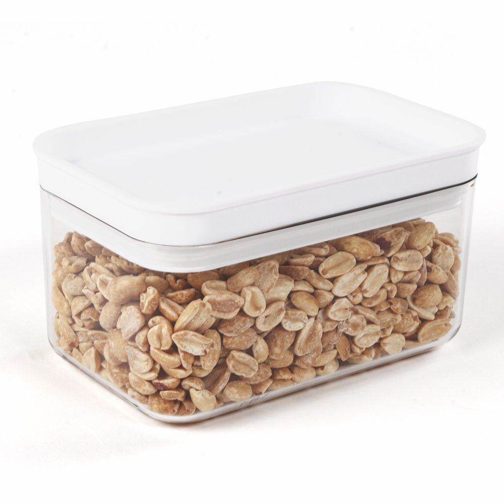 Pote Retangular Hermético Havan Casa 860Ml - Transparente e Branco