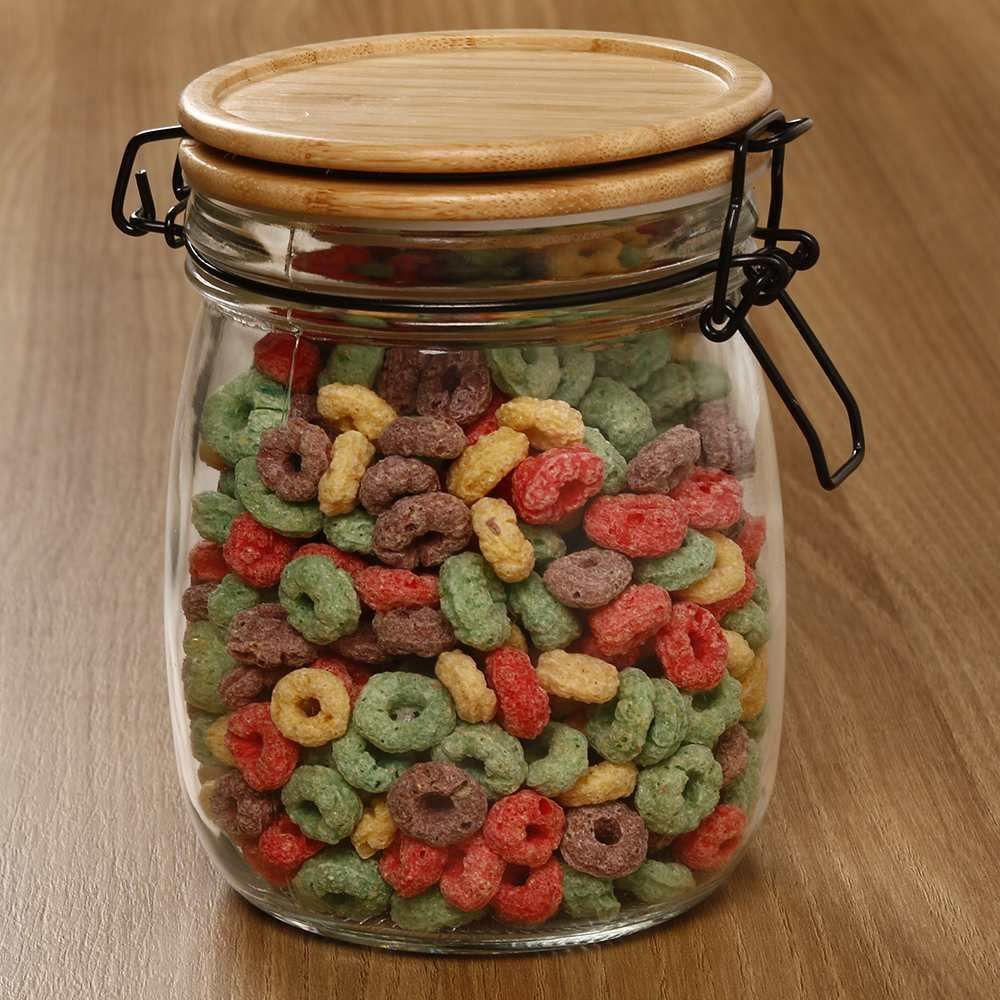 Pote Vidro Com Tampa Em Bambu Havan Casa - 700ml