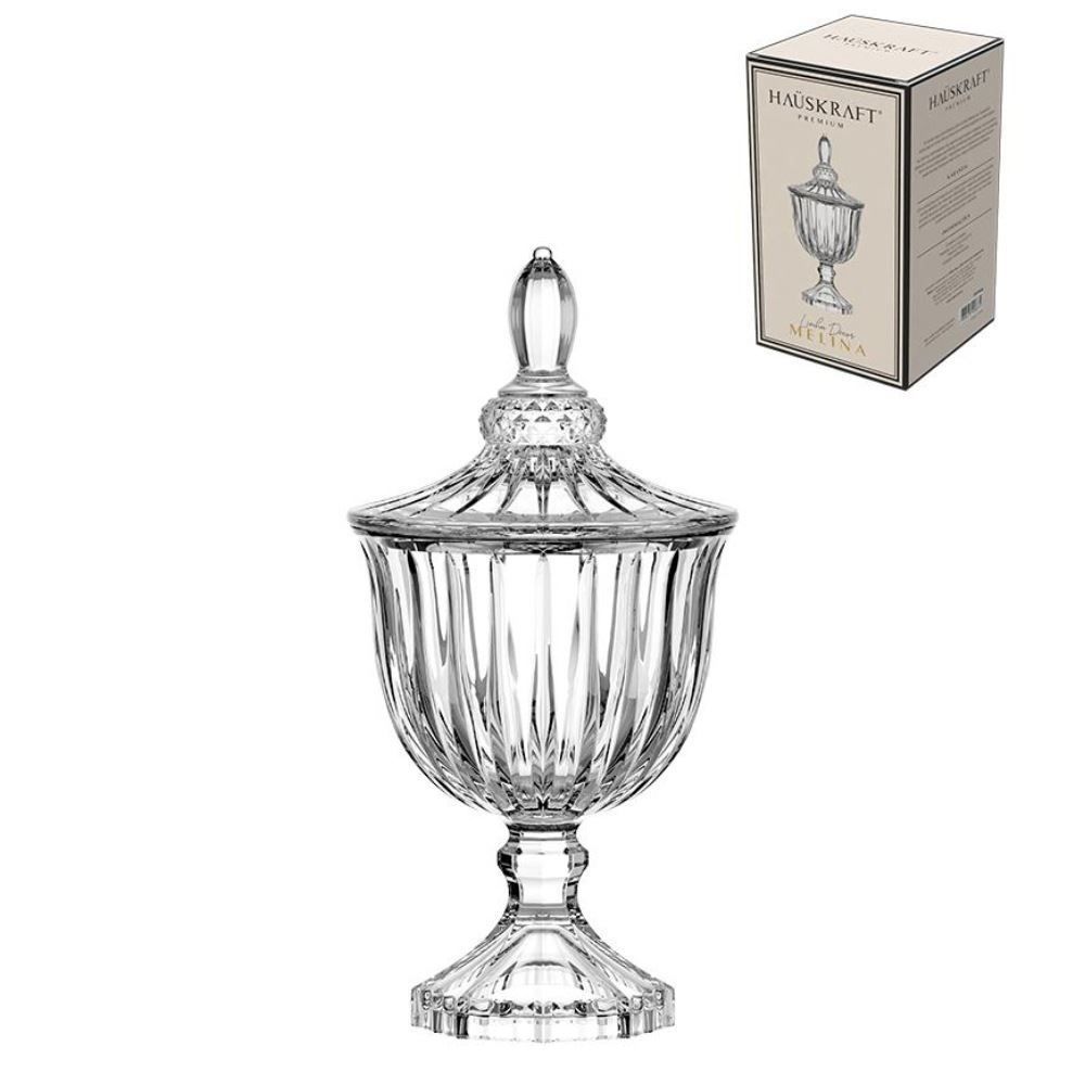 Bomboniere de Vidro Melina Hauskraft 24,5Cm - Transparente