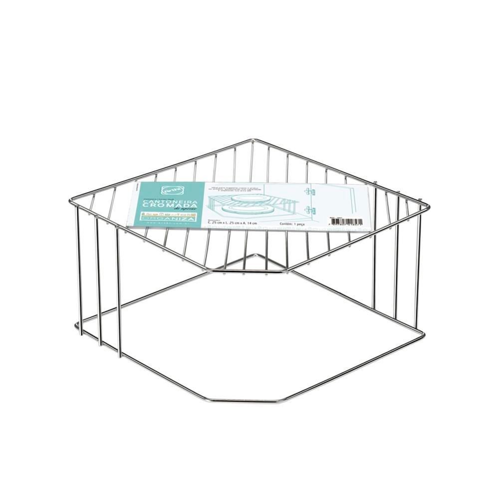 Prateleira Dupla Organizadora Arthi - Cromado