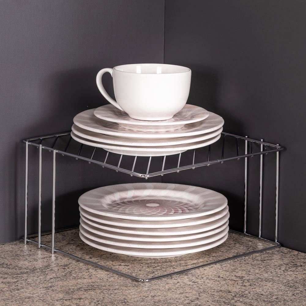 Prateleira Dupla Organizadora Arthi - Cromado