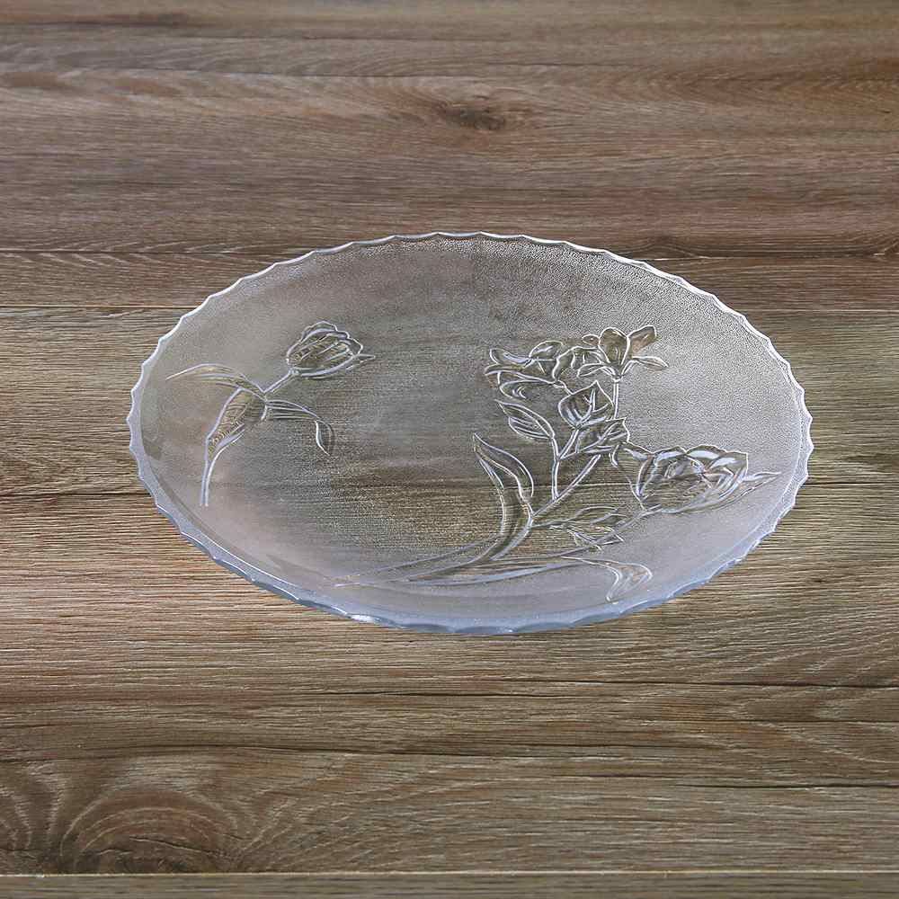 Prato De Bolo Bella Fiore Havan Casa 30 Cm - Transparente